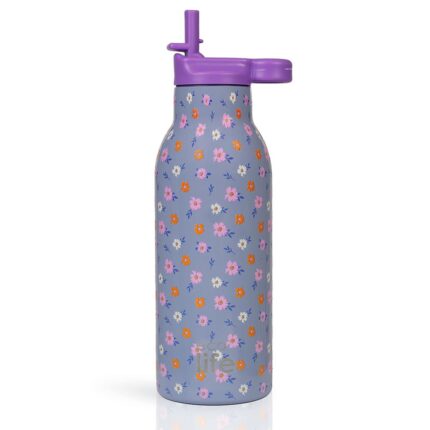 Flower Bloom Thermos 550ml | Με Εσωτερικό Καλαμάκι. Ecolife. Happy bee