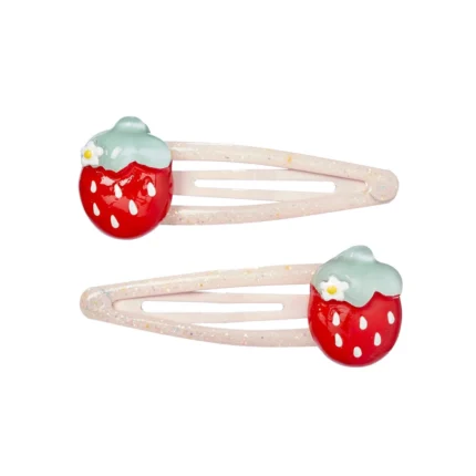 Hair Clips - Elmi - Strawberry. Souza. Happy bee