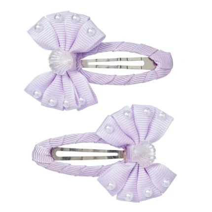Hair Clips - Gilia - Bow - Purple. Souza. Happy bee