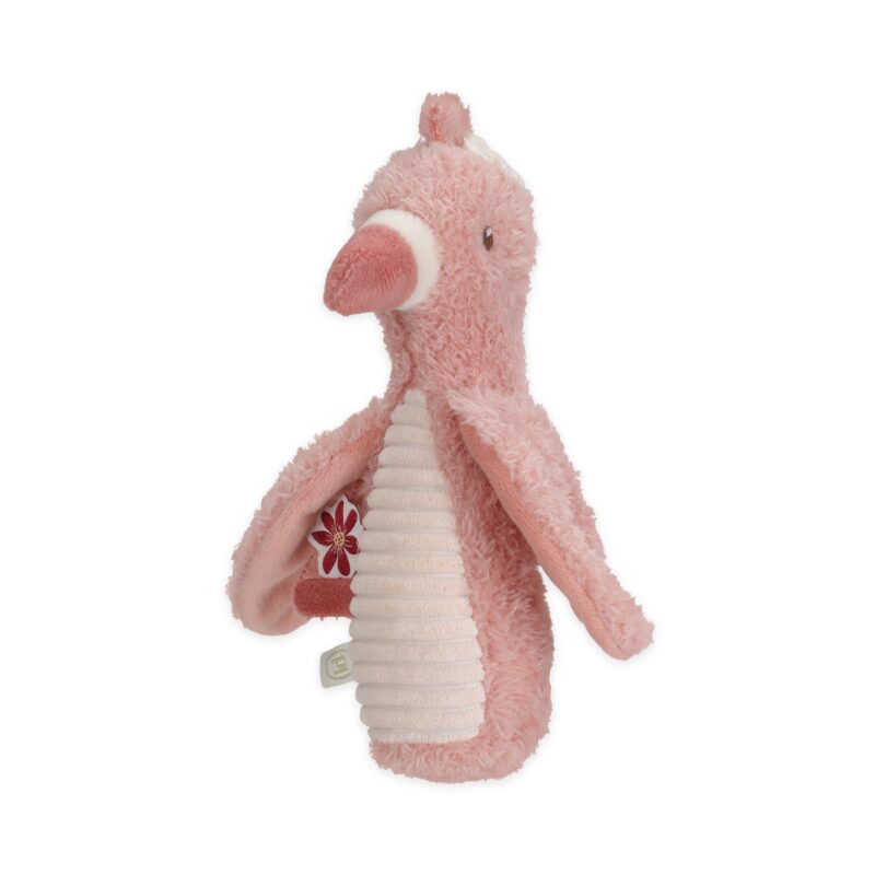 LITTLE DUTCH. Υφασμάτινη κουδουνίστρα Flamingo GRS. Happy bee