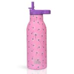 Pink Dandellion Thermos 550ml | Με Εσωτερικό Καλαμάκι. Ecolife. Happy bee