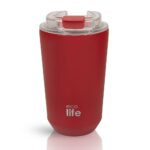 Pure Red Coffee Thermos 360ml. Ecolife. Happy bee
