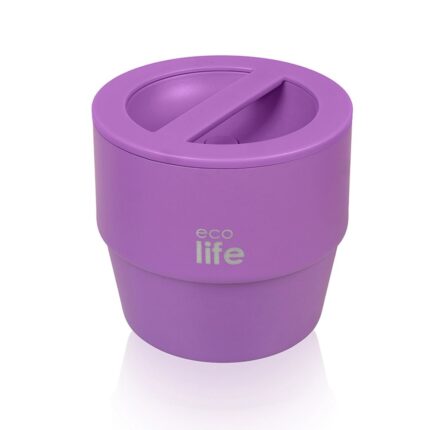 Στρογγυλό Θερμός Φαγητού 750ml | Μωβ. Ecolife. Happy bee