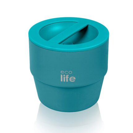 Στρογγυλό Θερμός Φαγητού 750ml | Πετρόλ. Ecolife. Happy bee