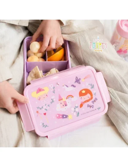 A little lovely company: Δοχείο φαγητού Bento με χωρίσματα- 1,2 L - Princesses. Happy bee