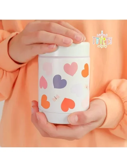 A little lovely company: Θερμός φαγητού από ανοξείδωτο ατσάλι 300ml-Hearts. Happy bee