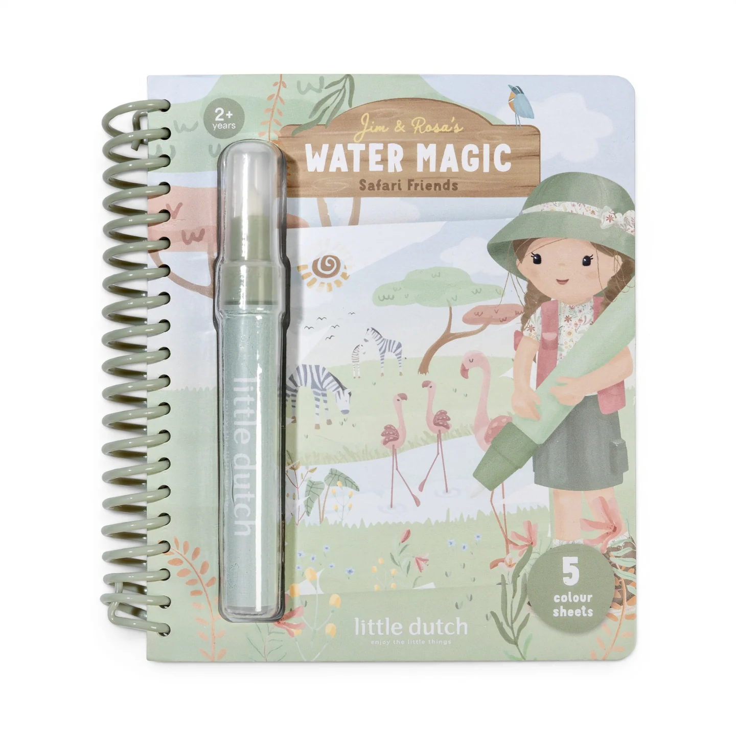 LITTLE DUTCH. Βιβλίο ζωγραφικής Water reveal Rosa Safari Friends LITTLE DUTCH. Βιβλίο ζωγραφικής Water reveal Rosa Safari Friends. Happy bee